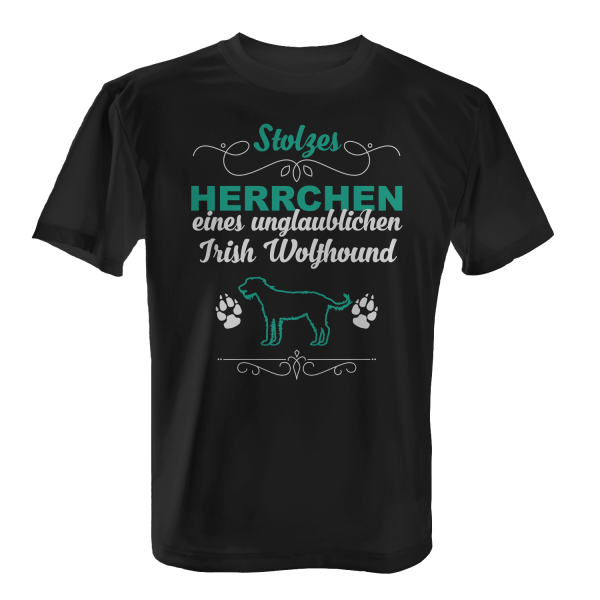Stolzes Herrchen eines unglaublichen Irish Wolfhound - Herren T-Shirt
