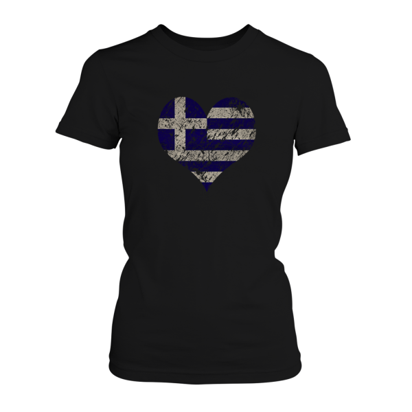 Herz Flagge Griechenland - I Love Greece - Damen T-Shirt