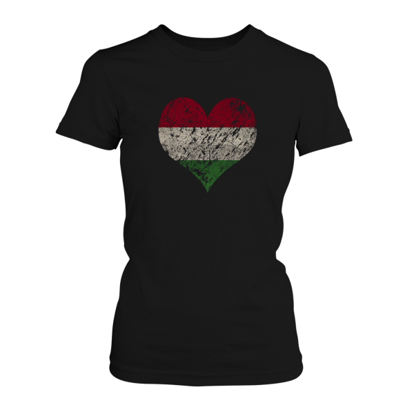 Herz Flagge Ungarn - I Love Hungary - Damen T-Shirt