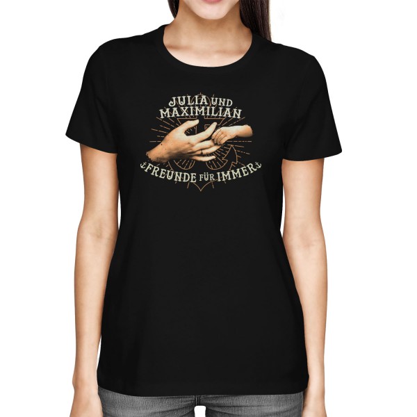Frauen - Freunde für immer - personalisiertes Damen T-Shirt