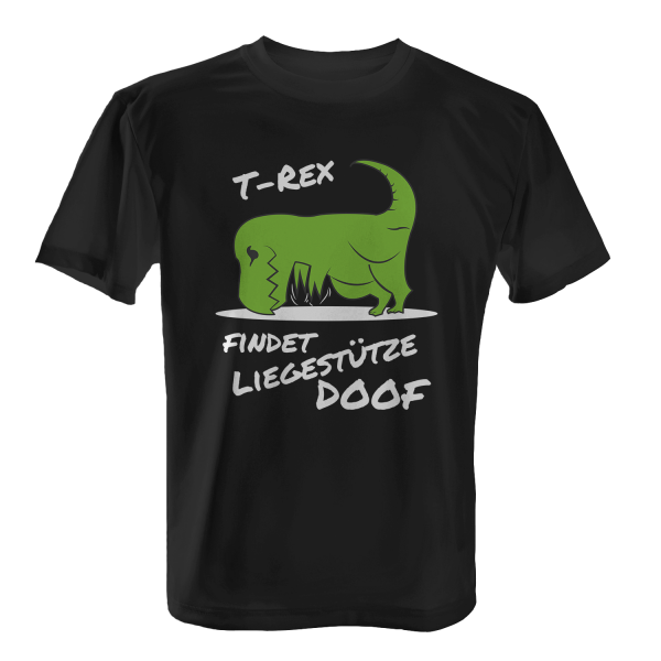 T-Rex findet Liegestütze doof - Herren T-Shirt