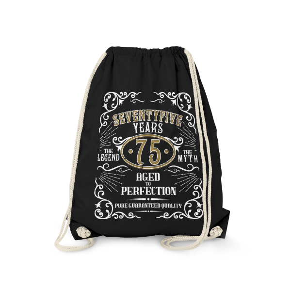 Seventyfive Years Aged To Perfection - 75 Jahre Whiskey Label - Turnbeutel