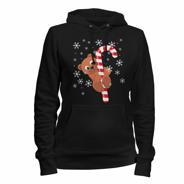 Teddy Zuckerstange Damen Idee | Pullover Weihnachten Geschenk Kapuzen Hoodie eBay Motiv