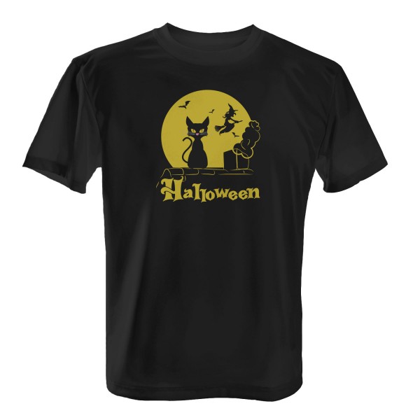 Halloween Katze - Herren T-Shirt