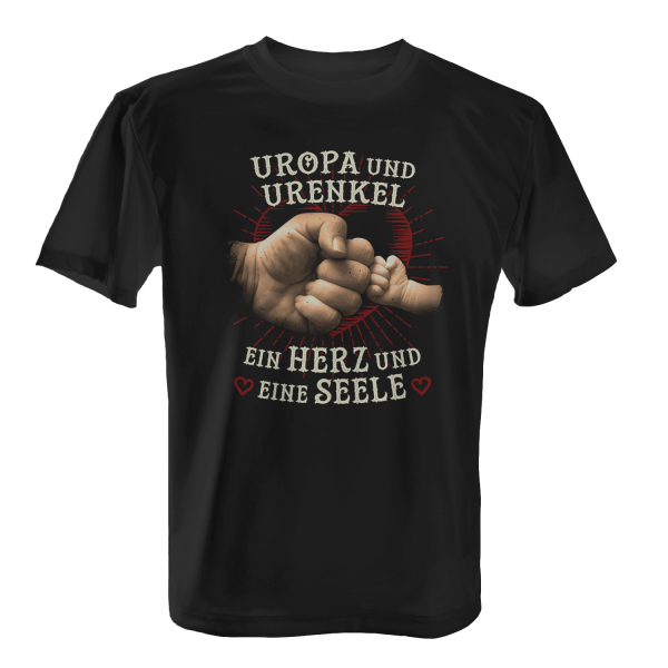 Uropa und Urenkel - Ein Herz und eine Seele - Herren T-Shirt