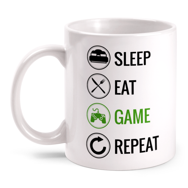 Sleep Eat Game Repeat - Tasse