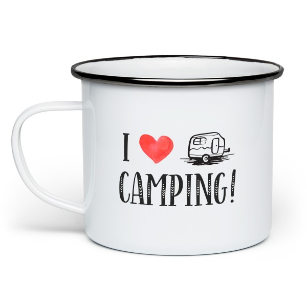 I Love Camping - Emaille-Tasse
