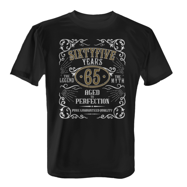 Sixtyfive Years Aged To Perfection - 65 Jahre Whiskey Label - Herren T-Shirt