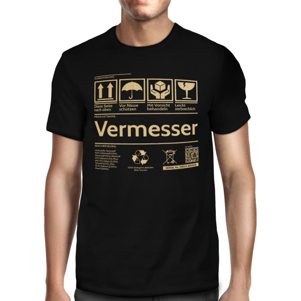 Etikett Vermesser - Herren T-Shirt