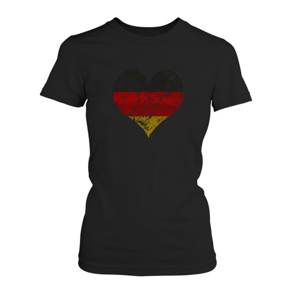 Herz Flagge Deutschland - I Love Germany - Damen T-Shirt