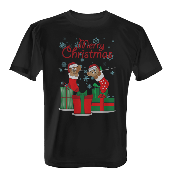 Merry Christmas Teddy Bären - Herren T-Shirt