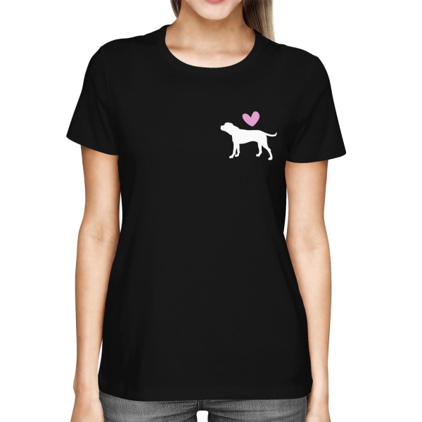 Cane Corso Italiano - Silhouette mit Herz - Damen T-Shirt