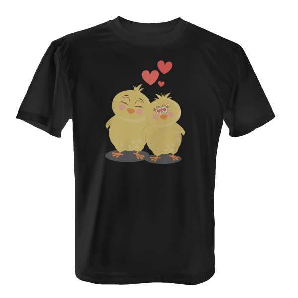 Verliebtes Oster Küken Paar - Herren T-Shirt
