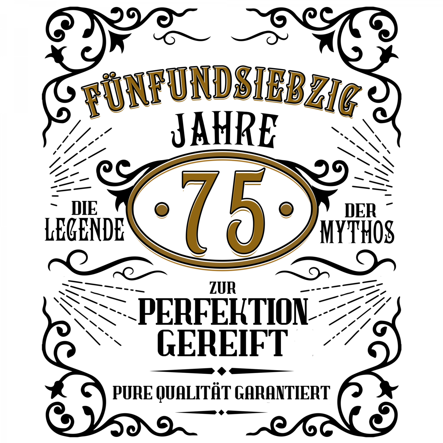 Funfundsiebzig Jahre Zur Perfektion Gereift 75 Geburtstag Whiskey Label Tasse 75 Geburtstag Geburtstage Geschenkideen Fashionalarm