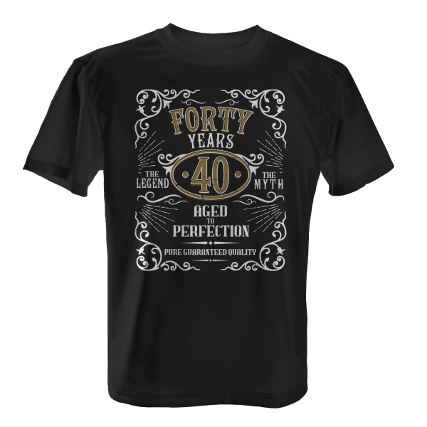 Forty Years Aged To Perfection - 40 Jahre Whiskey Label - Herren T-Shirt