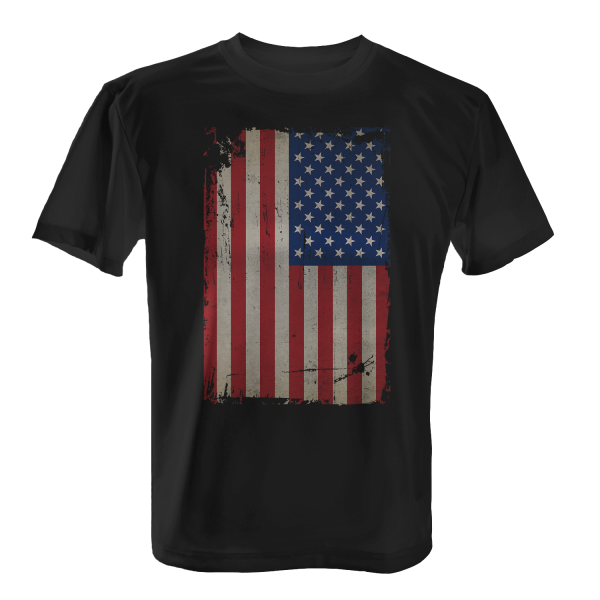 USA Flagge längs - Herren T-Shirt