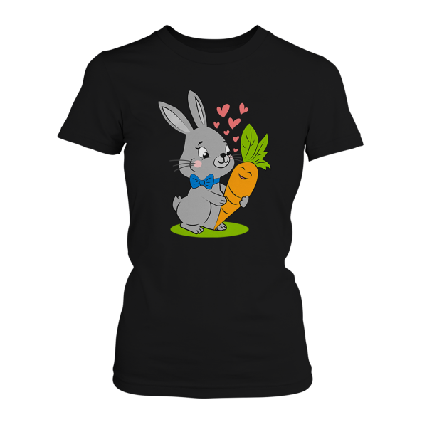 Oster Hase mit Möhre - Damen T-Shirt