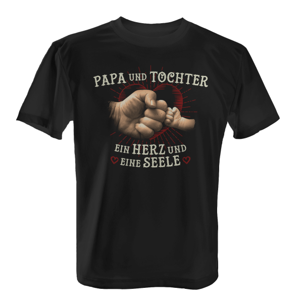 Papa und Tochter - Ein Herz und eine Seele - Herren T-Shirt