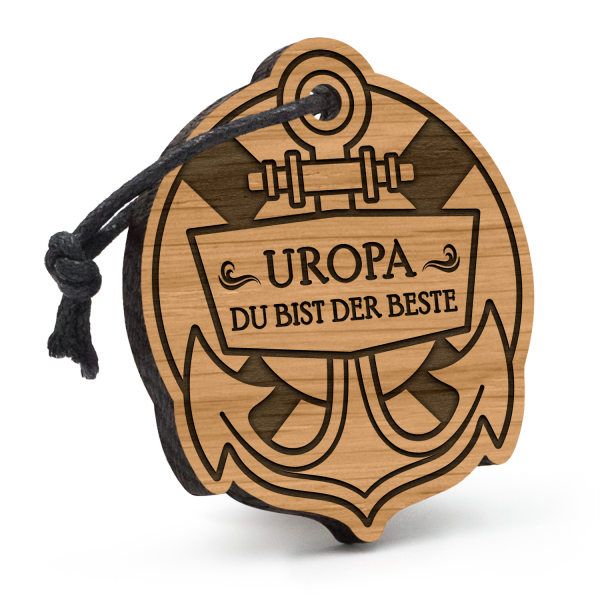 Uropa - Du bist der Beste - Schlüsselanhänger Anker mit Rettungsring