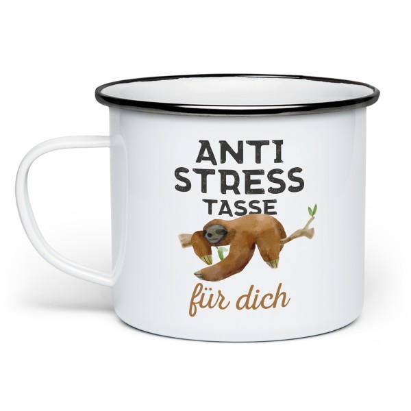Faultier - Anti-Stress Tasse für dich - Emaille-Tasse