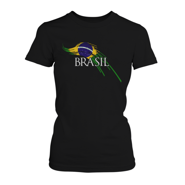 Brush Flagge Brasil - Damen T-Shirt