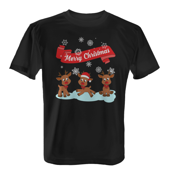 Merry Christmas Rentiere - Herren T-Shirt