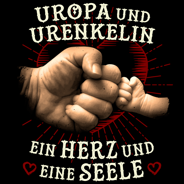 Uropa und Urenkelin - Ein Herz und eine Seele - Herren T-Shirt