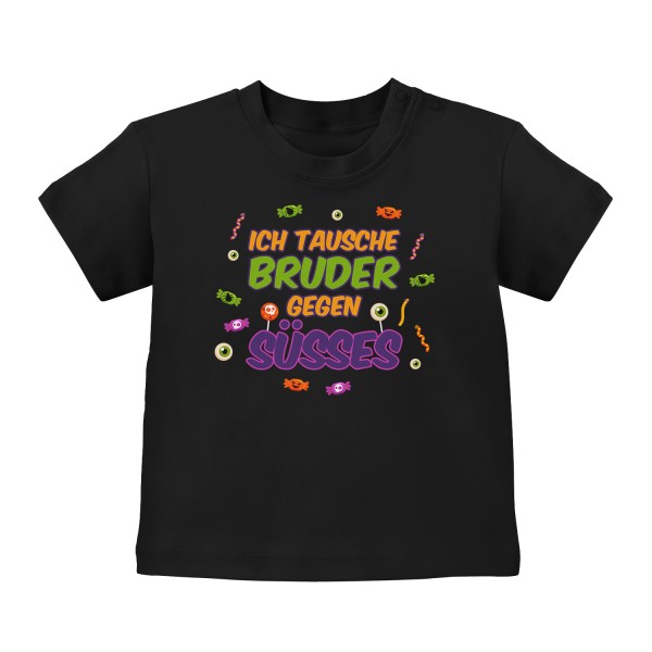 Halloween - Tausche Bruder gegen Süßes - Baby T-Shirt
