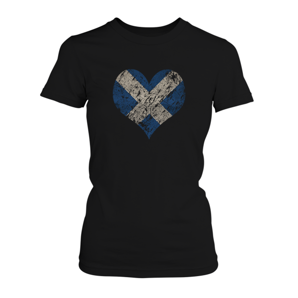 Herz Flagge Schottland - I Love Scotland - Damen T-Shirt
