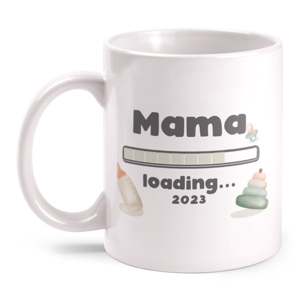 Mama loading 2023 Tasse Spruch Motiv Geschenk-Idee Mama Mütter Muttertag Frauen