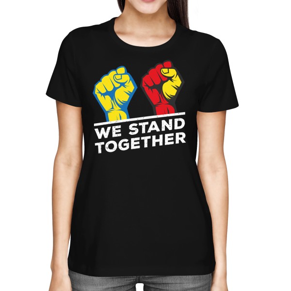 We stand together Deutschland Ukraine - Damen T-Shirt