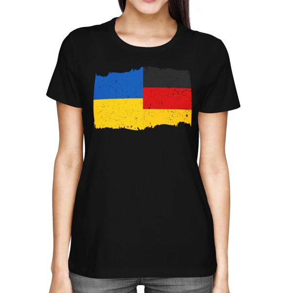 Ukraine Deutschland - Damen T-Shirt