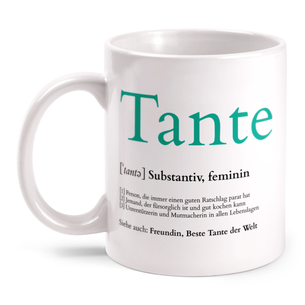 Definition Tante - Tasse