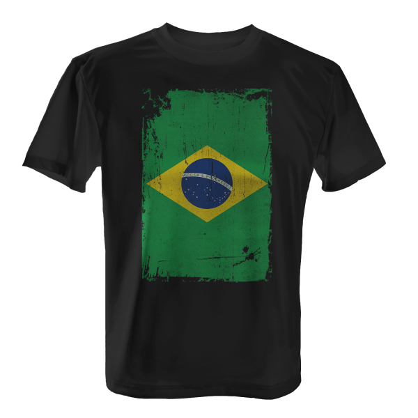 Brasilien Flagge längs - Herren T-Shirt