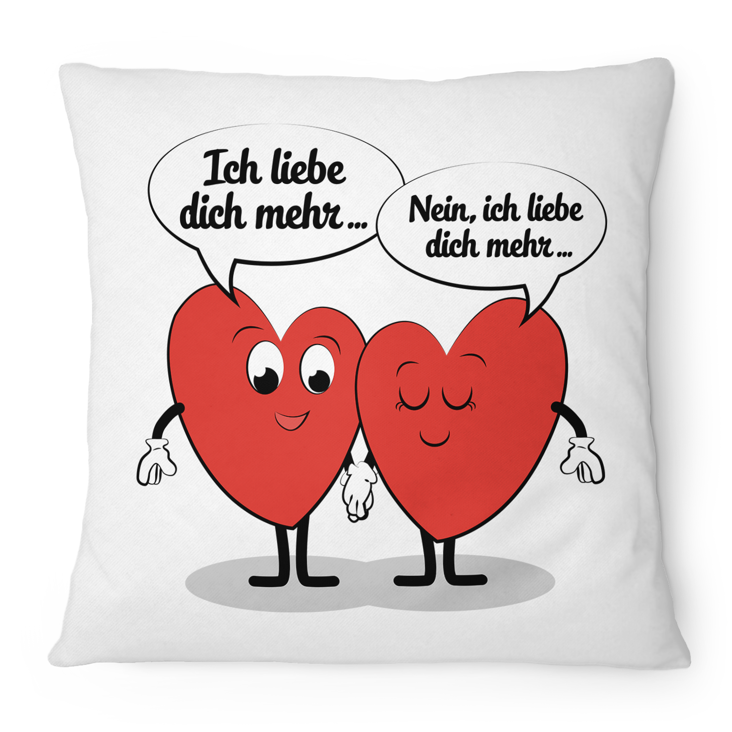Plüschkissen Kissen Herz "Ich liebe Dich" Liebeskissen Valentinstag Geschenk 