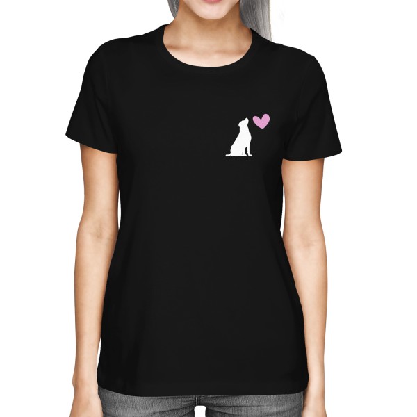 Labrador - Silhouette mit Herz - Damen T-Shirt