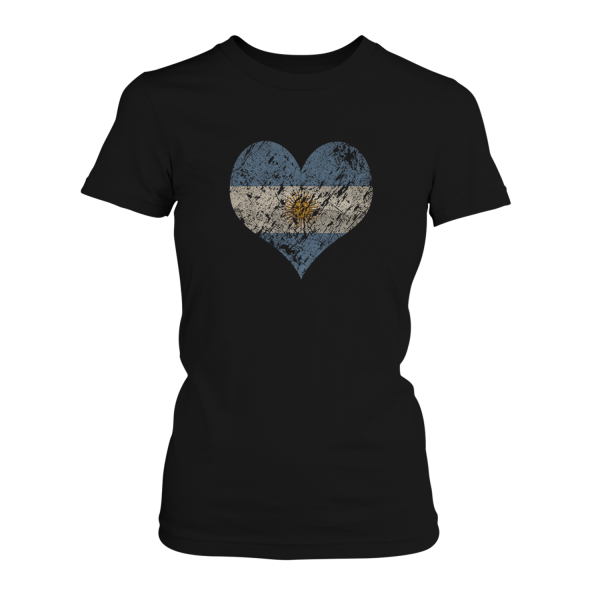Herz Flagge Argentinien - I Love Argentina - Damen T-Shirt